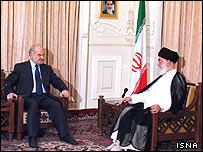 آيت الله علی خامنه ای و ابراهيم جعفری