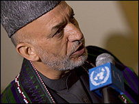 حامد کرزی رئیس جمهور افغانستان