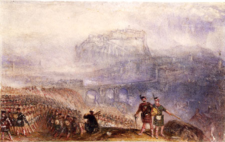 Edinburgh Castle: March of the Highlanders (engraved 1836) by JMW Turner 1775-1851, copyright Tate 2005