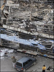 الدمار في مدينة أوش