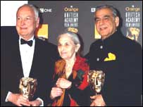 اسماعیل مرچنٹ دوہزاردو میں لندن میں بافٹا ایوارڈز کے دوران  