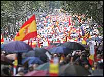 Passeata em Madri contra o ETA