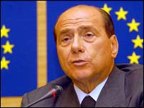 O premiê italiano, Silvio Berlusconi.