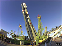 Base de lançamento do foguete Soyuz que levará a Venus Express
