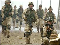Soldados americanos em Bagdá