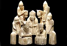 Image: The Lewis chessmen  Probably made in Norway, about AD 1150-1200 Found on the Isle of Lewis, Outer Hebrides, Scotland © 2000 The British Museum