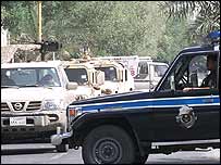 Carros de polícia na Arábia Saudita