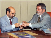 O ministro Graziano com o presidente Lula, em Brasília