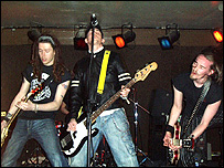 The Authentics playing a gig