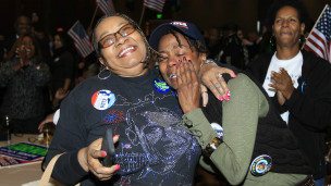 Người dân Mỹ ăn mừng chiến thắng ông Obama