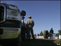 Bloqueio de estrada em Tamil, Argentina (28/03/2008)