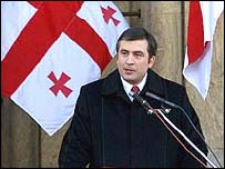Mihail Saakaşvili yemin töreninde