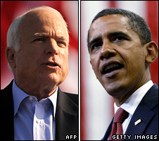 Hai ứng viên Barack Obama và John McCain
