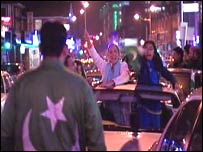 Young Muslims celebrating Eid