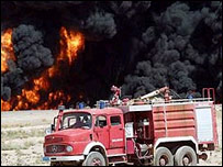 Incêndio em oleoduto no Iraque