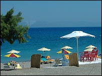 Ixia Bay on the west coast of Rhodes