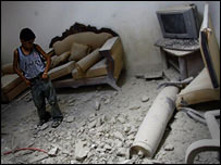 Casa bombardeada no Líbano