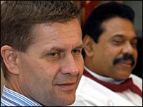 Solheim with President Rajapaksa (Library photo)
