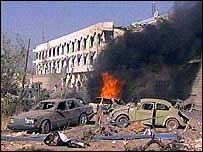 Sede da ONU em Bagdá após atentado em 2003