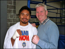 Manny Pacquiao meets BBC boxing correspondent Mike Costello