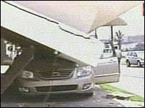 Carro danificado pelo terremoto no Chile