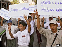Biểu tình ở Rangoon