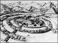 Desenho de como pode ter sido a lendária Atlântida