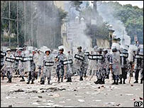 نيروهای امنيتی نپال در کاتماندو  