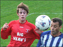 Action from St. brelade v Rozel Rovers
