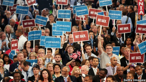 美國民主黨黨代表大會在北卡羅來納州最大城市夏洛特開幕（05/09/2012）