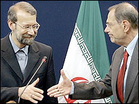 خاوير سولانا و علی لاريجانی