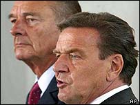 O presidente francês e o chanceler alemão