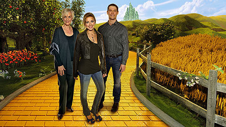 Panellists Sheila Hancock, Charlotte Church and John Partridge, 