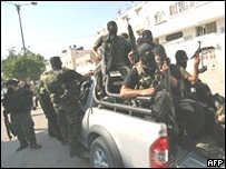 Forças de segurança do Hamas (AFP)