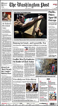 صفحه نخست روزنامه واشنگتن پست، جمعه 28 آوريل