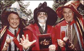 Terry Pratchett with co-writers from Warwick University 