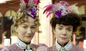 Lark Rise To Candleford: (L-R) Pearl (Matilda Zieger) and Ruby Pratt (Victoria Hamilton)