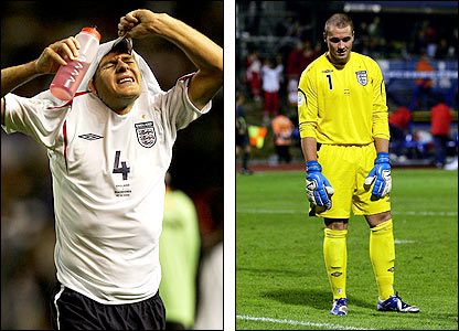 Steven Gerrard chản nản sau trận hòa Macedonia và Paul Robinson nhìn sân cỏ ở Zabreb như không tin nổi vào mắt mình