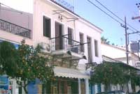 Coed oren yn y stryd