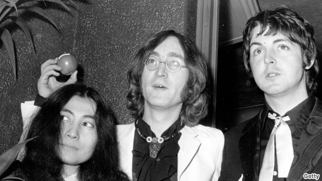 John Lennon, Yoko Ono, Paul McCartney.