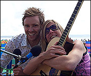 Kev Hutchings and Amy Newton