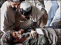 Vítima de ofensiva aérea contra o Paquistão