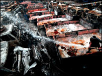 ماضی میں حملے کا شکار ہونے والے نیٹو کے ٹرک (فائل فوٹو)