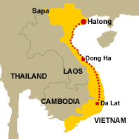 Map of Vietnam -Rachael's Travels