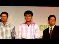 राहुल द्रविड़, गांगुली और सचिन तेंदुलकर