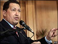 O presidente venezuelano, Hugo Chávez