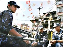 नेपाल में सुरक्षा इंतज़ाम