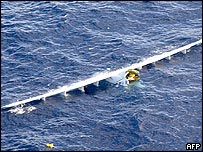 Destroços do avião da Tunis Air