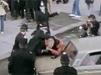 Protesters and police clash in Southall in 1979