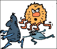 مکروبها در حال فرار